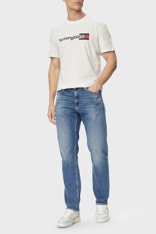 Tommy Jeans Logolu Pamuklu Regular Fit Bisiklet Yaka T Shirt Erkek T Shirt Dm0dm23406 Ybl Beyaz