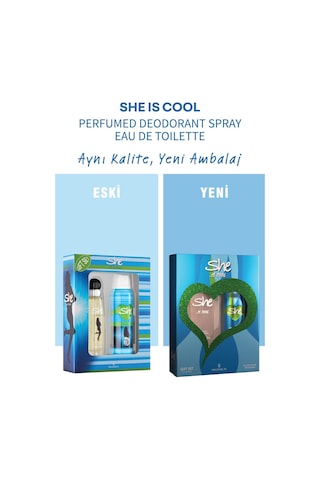 She Cool Kadın Parfüm Seti 50 Ml Edt & 150 Ml Deodorant Çiçek
