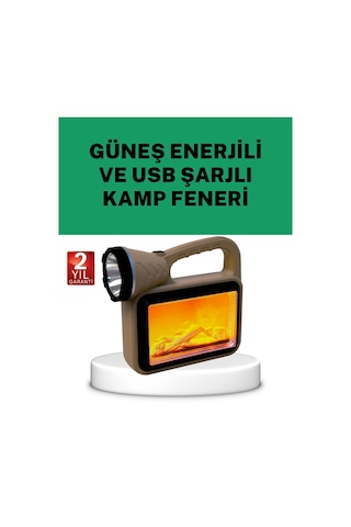Güneş Enerjili Alev Efektli Lamba - Cob Teknolojili Dış Mekan Aydınlatma 36540879