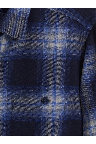 Lcwaıkıkı Classic Mavi Relax Fit Ekose Gabardin Erkek Gömlek