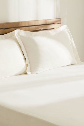Kaşmir Home Basic %100 Pamuk Tek Kişilik Çarşaf Takımı Offwhite Beyaz