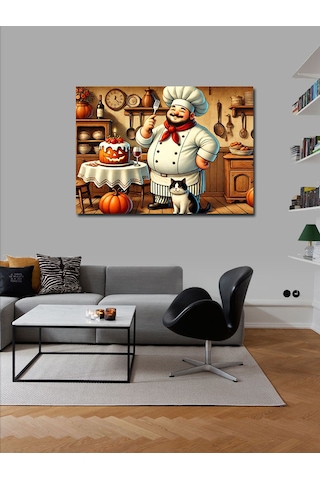 Kanvas Tablo Şef Ve Kabak Tatlısı 100cmx140cm