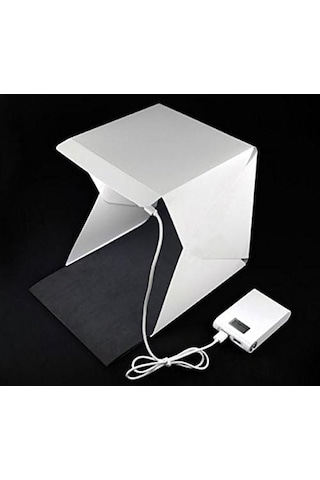 Mini Stüdyo Led Işıklı Ürün Fotoğraf Çekim Çadırı Pratik Katlanabilir - 40x40 Standart