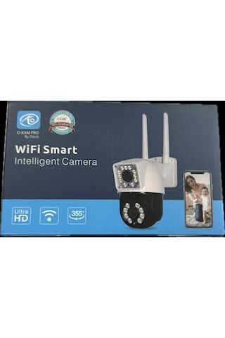 O-kam-3012 Wifi 2lens Alarm+siren+ışık+sesli Kamera