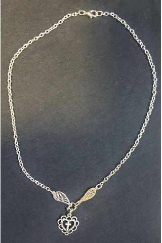 Dükkan Design Wings Heart Cross Kolye Çok Renkli