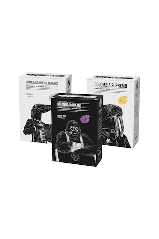 Noir Pit Coffee Co. Rwanda Karambi, Guatemala Ve Colombia Supremo Çekirdek Kahve 3x250 G Diğer