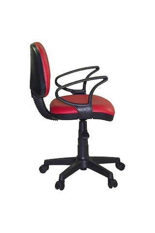 Türksit Kozmo Lux Kollu Çalışma Koltuğu Deri Kırmızı