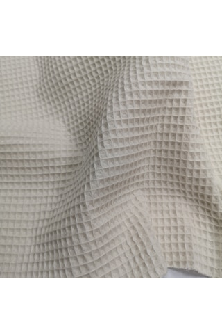 Waffle Pike Bornozluk Kumaş 100% Pamuk W-02 Ekru