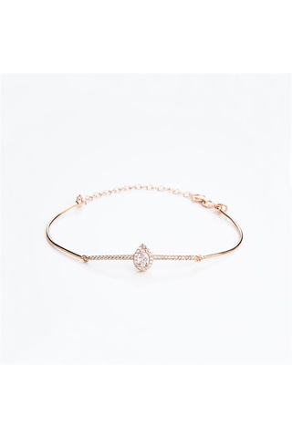 Damla Rose Gold Gümüş Kadın Bileklik