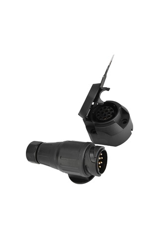 Springsun 12v Avrupa Standartı 13 Pinli Tırnak Soketi Seti - Konnektör, Demirleme Braketi İle - Fren, Sinyal Ve Yan Lambaları İçin - Karavan, Kamyon, Tırnak Uyumlu