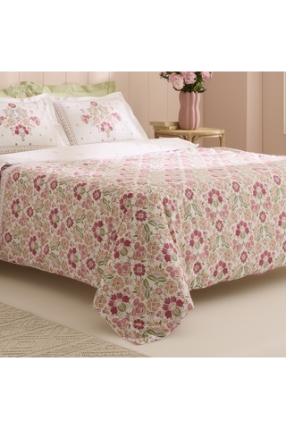 Kaşmir Home Mery %100 Pamuk Tek Kişilik Nevresim Takımı Pudra Pembe