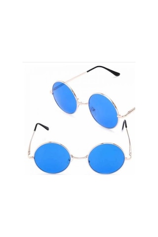John Lennon Güneş Gözlüğü Yuvarlak Mavi Camlı