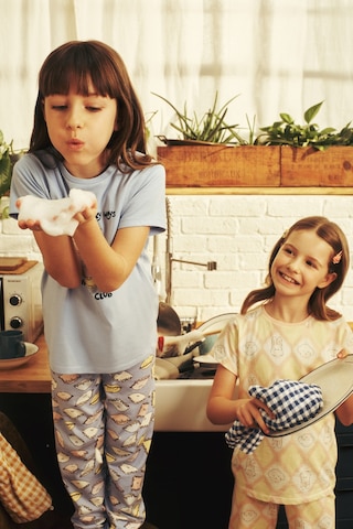 Penti Mavi Kız Çocuk Pillow Pamuklu Pijama Takımı