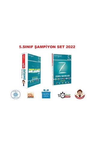 Tonguç Akademi 5. Sınıf Şampiyon Seti 2022 Hediyeli