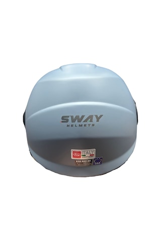 Sway Helmets 737 Camlı Güneş Gözlüklü Yarım Kask Mat Gri