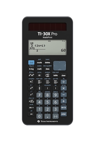 Texas Instruments Tı-30x Pro Mathprint Okul Hesap Makinesi 4 Satırlı Yüksek Çözünürlüklü Ekran, Güneş Enerjisi Ve Pille Çalışır , Siyah 124-Pembe