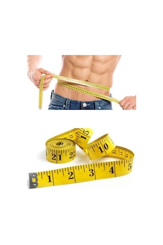Mezura Vücut Ölçüm Beden Ölçmek İçin Mezura Klasik Terzi Mezurası 150 Cm Mezura Tekstil Renkli