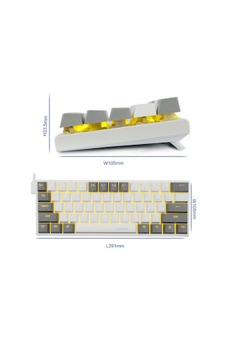 Blue Switch Z11 Mini İngilizce Q Klavye Full Anti Ghosting Mekanik Oyuncu Klavyesi