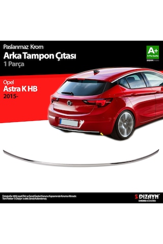 S-Dizayn  Opel Astra K Hb Krom Arka Tampon Çıta 2015 Üzeri
