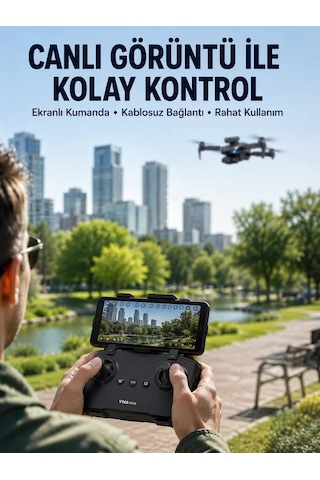 Katlanabilir Çift Kameralı Drone İle Havadan Fotoğraf Ve Video Çekimi