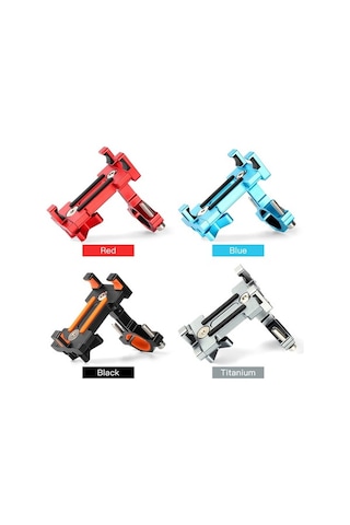 Besthome1 Bm03 Dayanıklı Alüminyum Alaşımlı Bisiklet Telefon Tutucu - Şok Emici Silikonlu, Mavi Renkli, Uygun Tüm Bisikletlere, Mavi