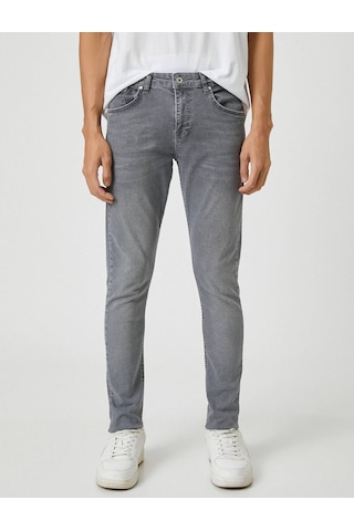 3SAM40025ND Koton Super Skınny Erkek Jean Pantolon GRİ Gri
