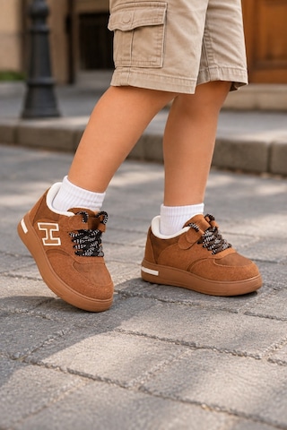 Mini Bonito Kız Erkek Çocuk Günlük Sneakers Spor Ayakkabı Şık Ve Rahat Çocuk Ayakkabısı Taba