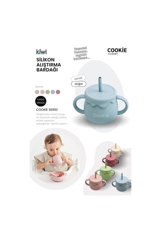 Kiwi Cloudy 11 Parça Full Silikon Bebek Beslenme Seti: Güvenli, Esnek, Bpa / Pvc İçermez, %100 Doğal