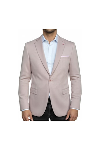 Plus Scorpion Erkek Blazer Ceket Slim Fit, Tek Düğme, Şık Davet Ve İş Kombin Ceketi Bordo
