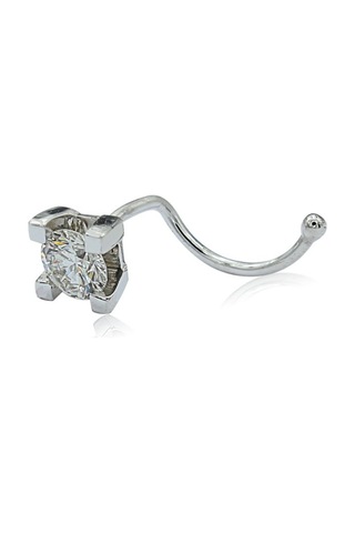 Pırlanta Hızma - Kare Tırnak 0,08 Karat 18 Ayar Beyaz