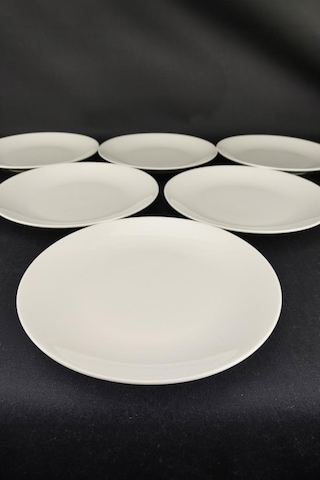 Digithome 6'lı Deniz Form Servis Tabağı Seti 24 Cm Krem Tl4034835 C320.225