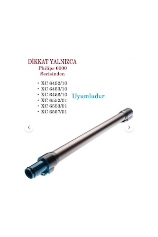 Srfn Ticaret Philips 7000 Serisi Dikey Süpürge Xc7053/01 - Xc7055/01 - Xc7057/01 Uyumlu Teleskopik Boru - 1 Adet
