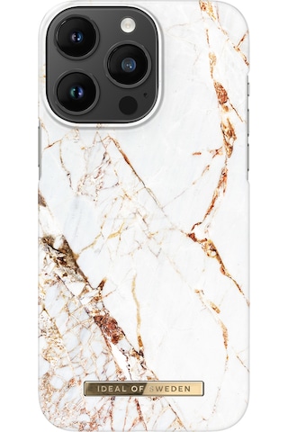 Fashion Case Apple Uyumlu iPhone 13 Pro Tasarım Kılıf - Carrara Gold Bej