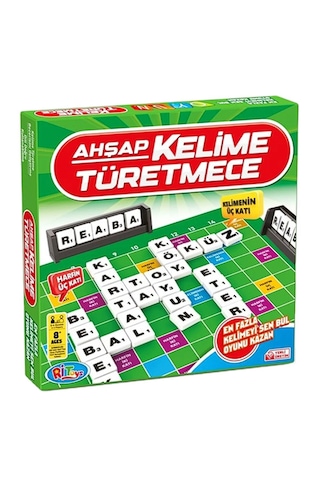 Ahşap Kelime Türetme Oyunu - Ahşap Kelime Türetmece 29x29cm