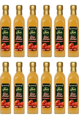 Elma Sirkesi 12x500 Ml - %100 Katkısız Doğal Geleneksel Ev Yapımı
