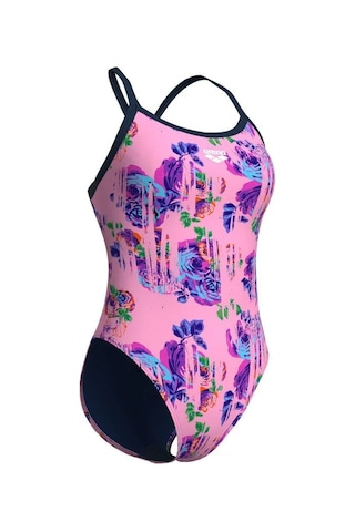 Women's Arena Rose Texture Swımsuıt Xcross Back Kadın Yüzücü Mayosu Çok Renkli