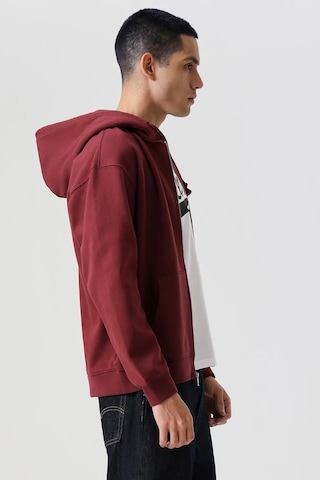 Levi's Erkek Rahat Kesim Fermuarlı Hırka Sweatshirt - 38717-0066 Bordo