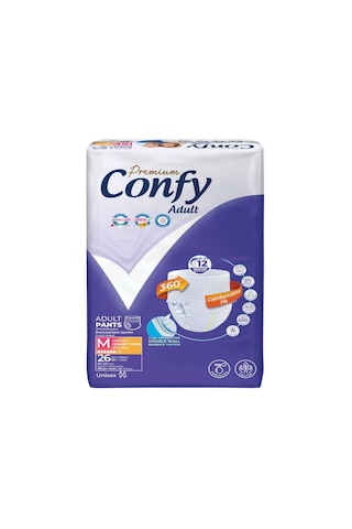 Confy Adult Premium Yetişkin Külot Bezi Medium Orta Boy 26 Adet
