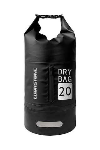 Novahub Su Geçirmez Sırt Çantası - 10l/20l, Pvc Kumaş, Siyah Kamp Ve Kayık İçin Siyah