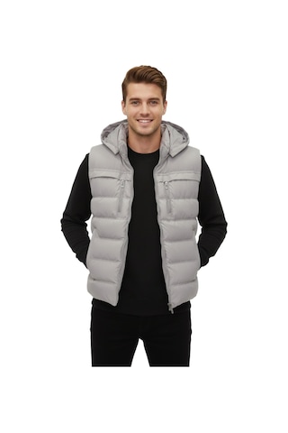 Dynamo Erkek Kapüşonlu Spor Yelek 4021 Bgl-st04900 Taş