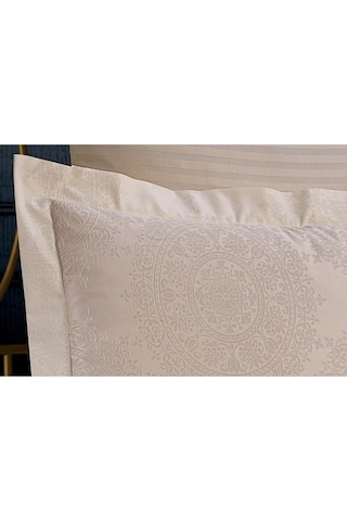 Tiara Bambu Jakar Kumaş Krem Ikili Oksford 60x80cm Yastık Kılıfı - 1355 Çok Renkli