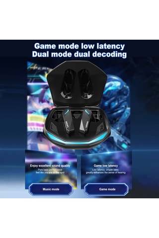 Lenovo Thinkplus Gm2 Pro Bt Oyun Kulaklıkları Kablosuz Kulak İçi Bt 5.3 360 Surround Çift Mod Ses Gürültü Engelleme