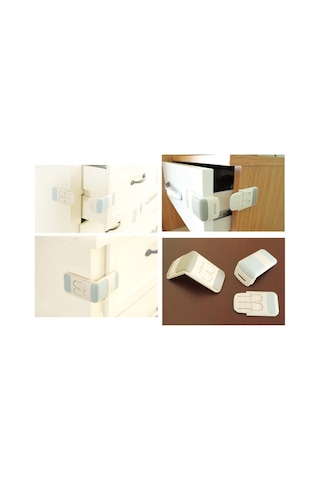 Çift Emniyetli Çekmece Kilidi- Gri