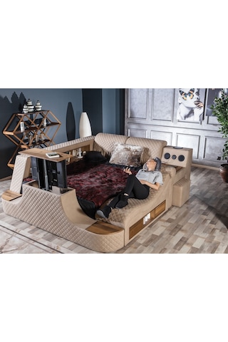 Miss Worble Elit Akıllı Yatak Smart Karyola Tv Üniteli - Bluetoothlu