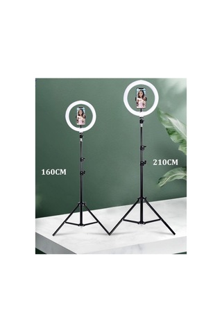 Ring Fill Light Led 10 Inç 2.1 M Beyaz Sarı Işık Halka Tripod