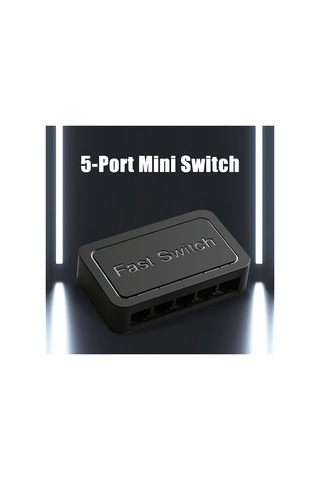 Xindoker 5 Port 10/100mbps Sinyal Yönlendirici, Konfigürasyon Gerektirmeyen, Plug & Play, Sessiz İşlem, Ev Ve Ofis Ağları İçin Siyah