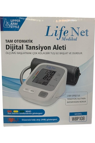 Life Net Medikal WBP108 Üst Koldan Ölçer Tam Otomatik Tansiyon Aleti
