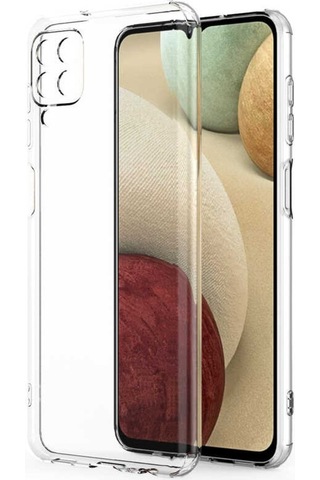 Galaxy A12 Kılıf Zore Kamera Korumalı Süper Silikon Renksiz