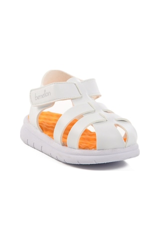 United Colors Of Benetton Beyaz Cırtlı Kız Bebek Sandalet Bn-1245 B