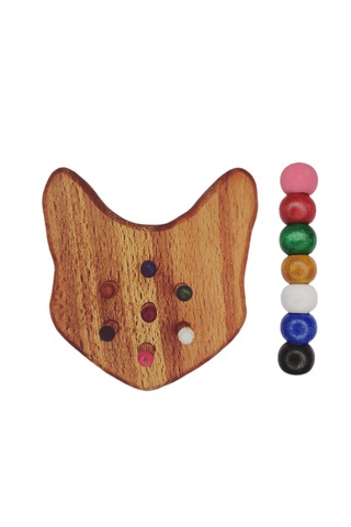 Boncuk Dizme Oyunu Ahşap Kedi